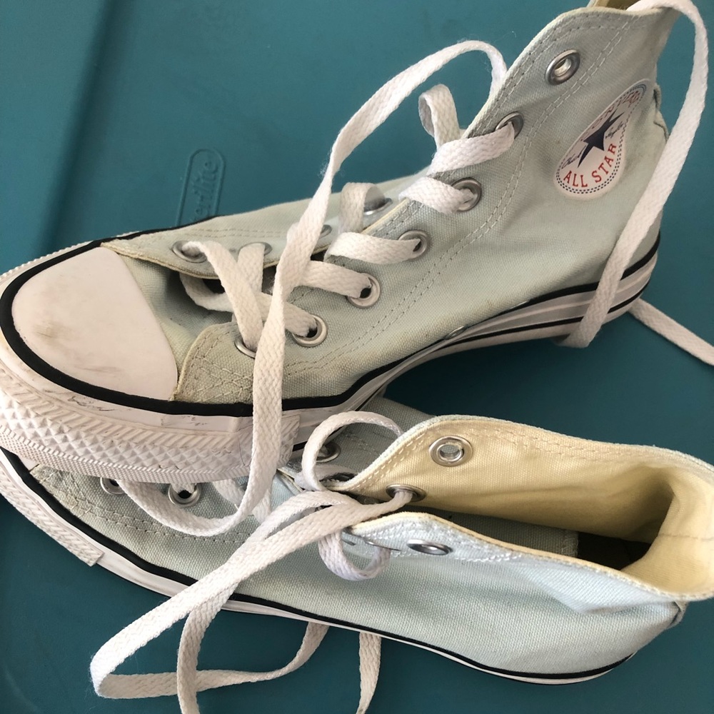 light blue high tops